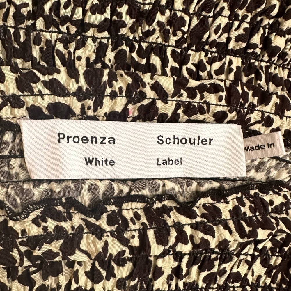 Proenza Schouler White Label Micro Floral Smocked Top Women's - Picture 8 of 10